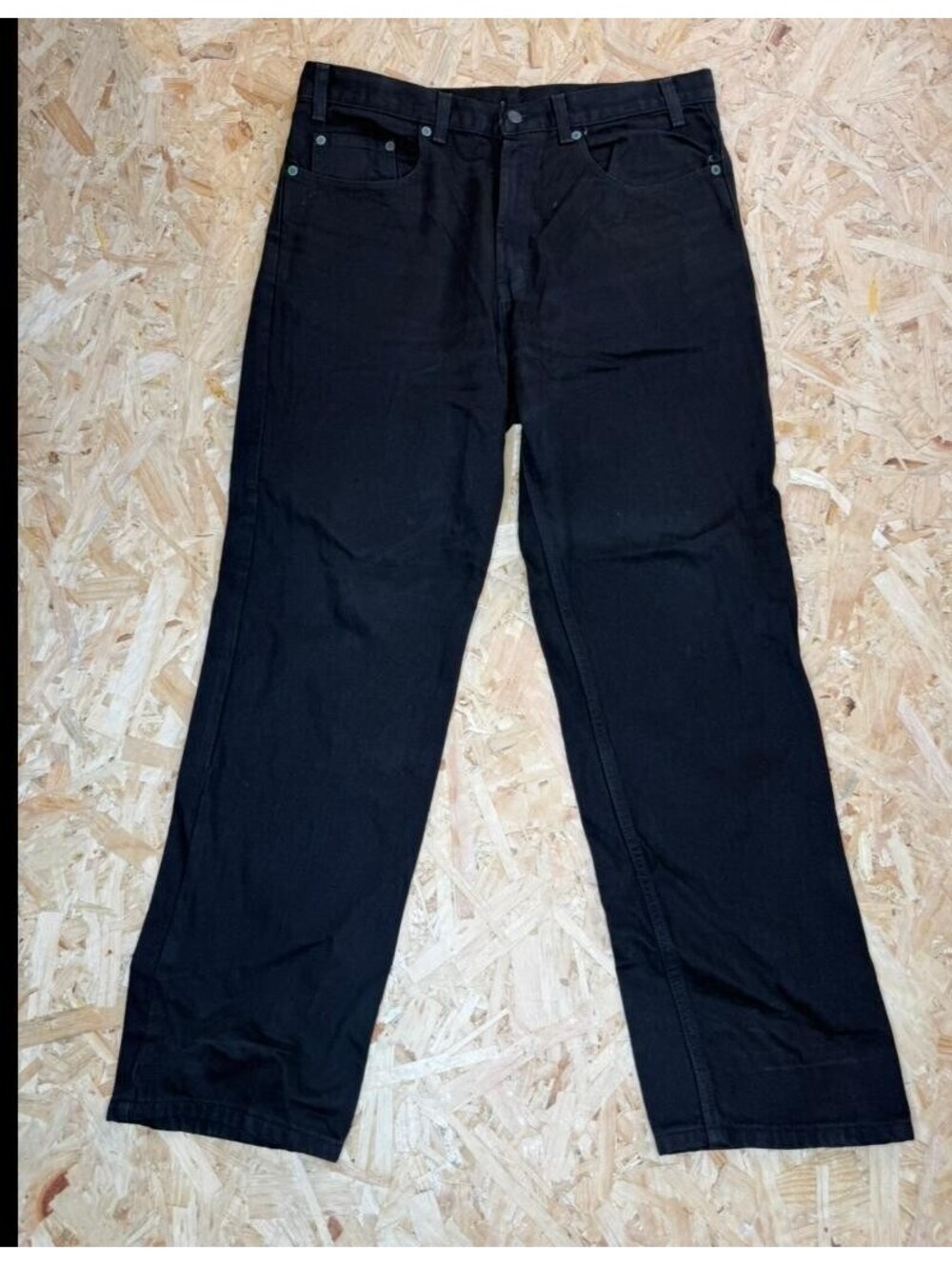 Kirkland Signature Black Denim Jeans Womens 34x30 Straight Leg 100% Cotton